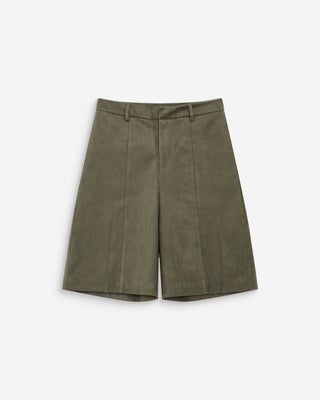 Suede bermuda shorts kaki Vacanza