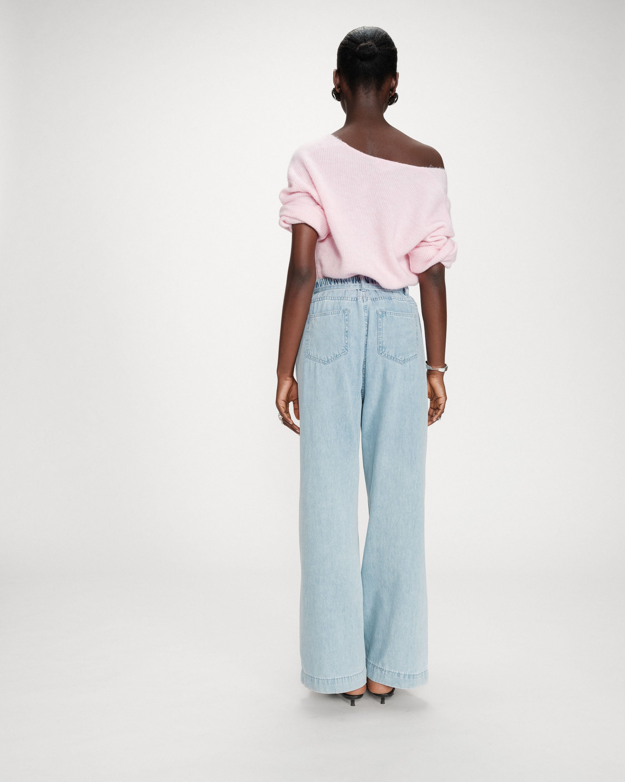 Jean baggy fluide skyblue Pompon