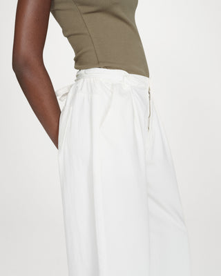 Jean baggy fluide white Pompon