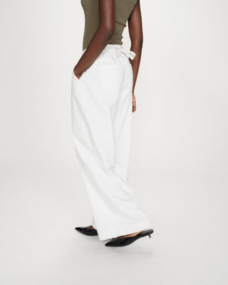 Jean baggy fluide white Pompon