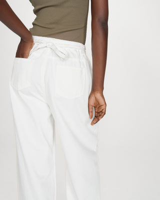 Jean baggy fluide white Pompon