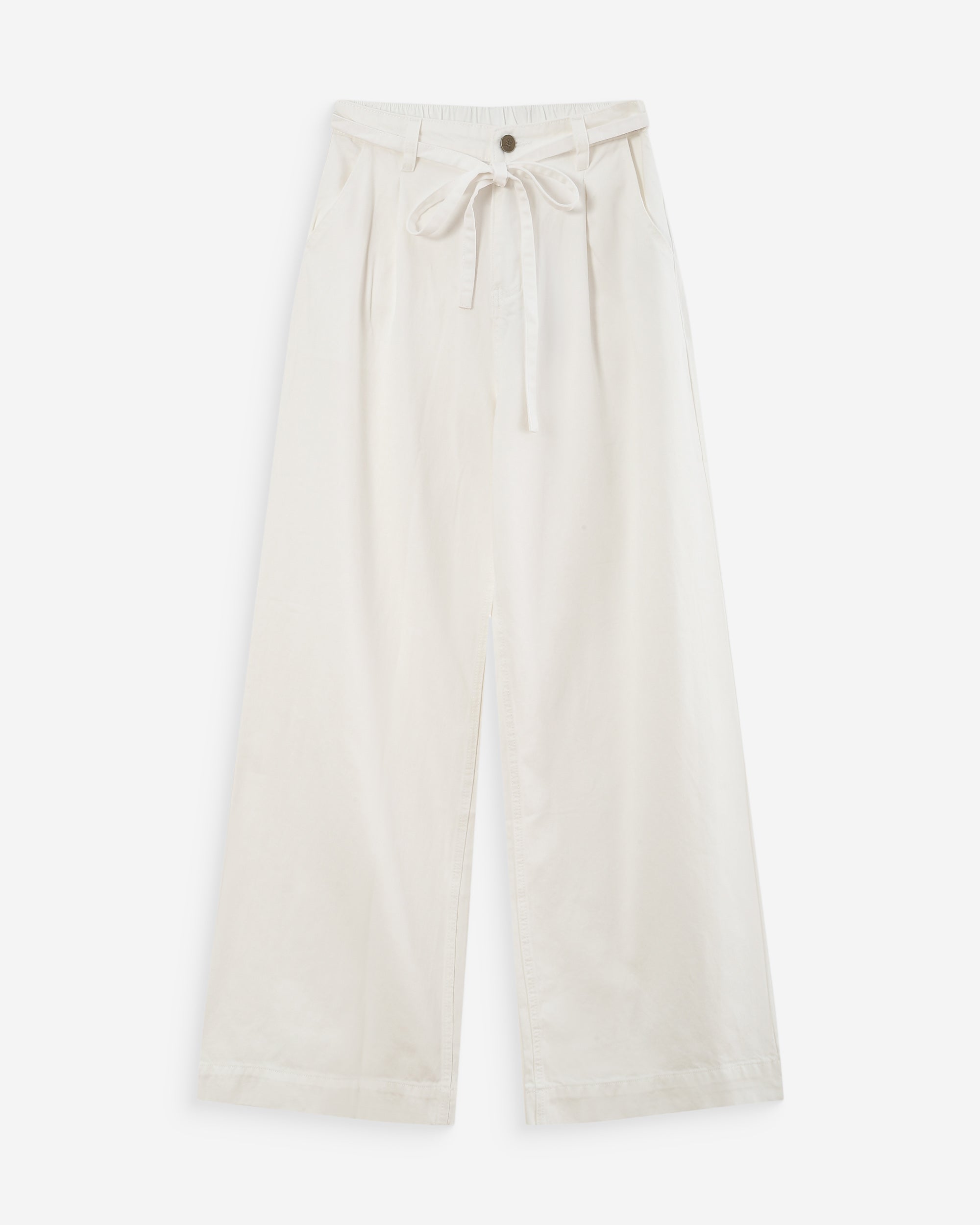 Jean baggy fluide white Pompon