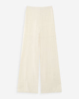 Pantalon large en maille ecru Valado
