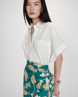 Jupe longue à fleurs vert Valandra