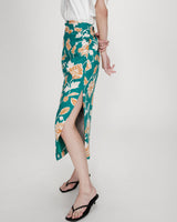 Jupe longue à fleurs vert Valandra