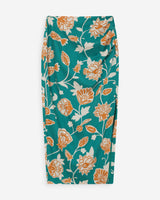 Jupe longue à fleurs vert Valandra