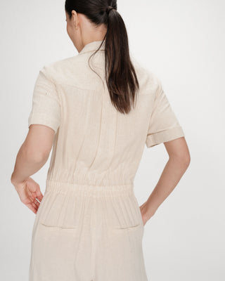 Mono fluido con cintura marcada sable Vanelle