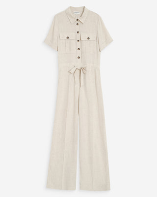 Mono fluido con cintura marcada sable Vanelle