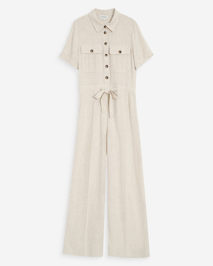 Mono fluido con cintura marcada sable Vanelle