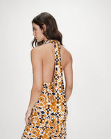 Mono estampado con espalda descubierta cognac Vanina