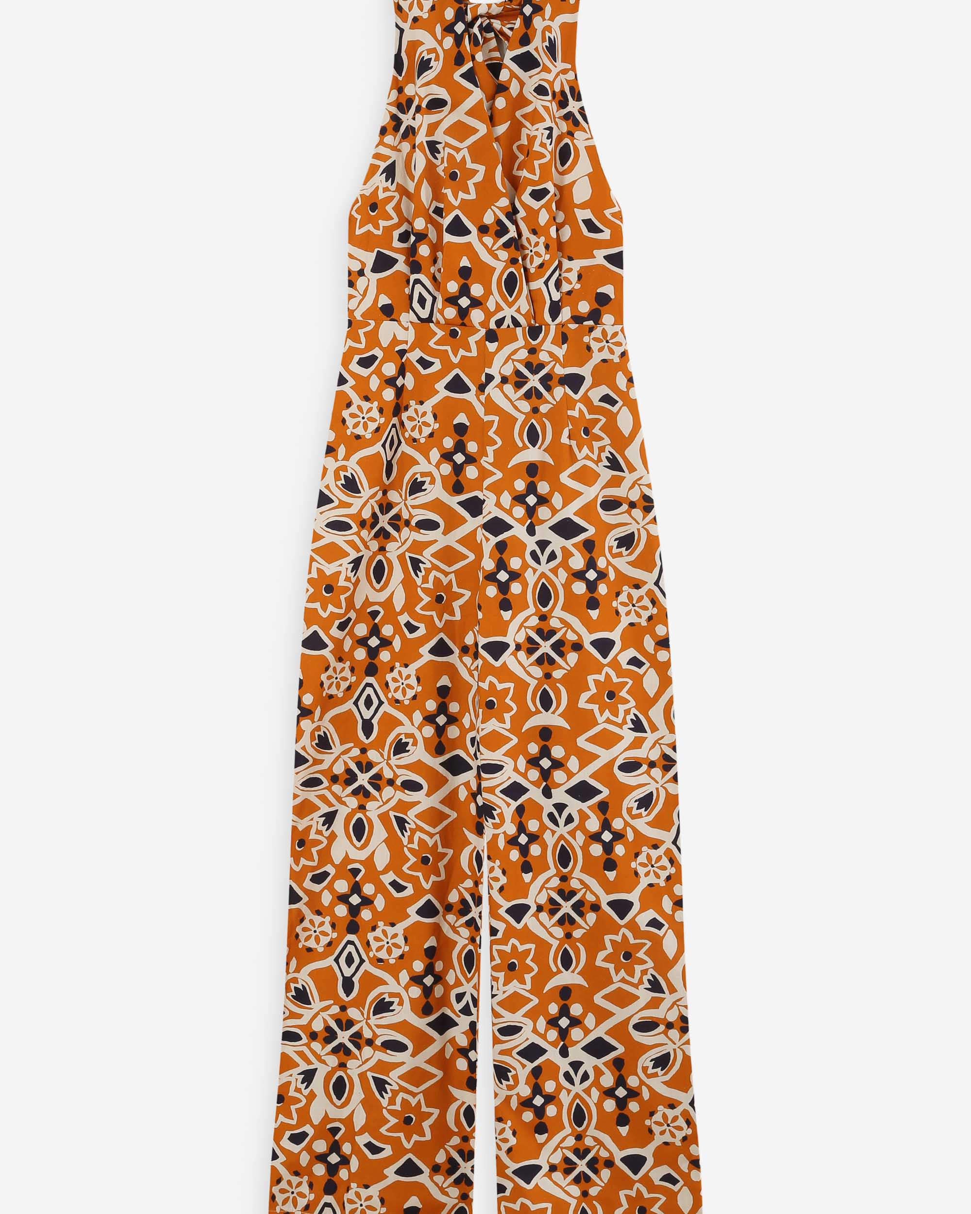 Combinaison pantalon cognac Vanina