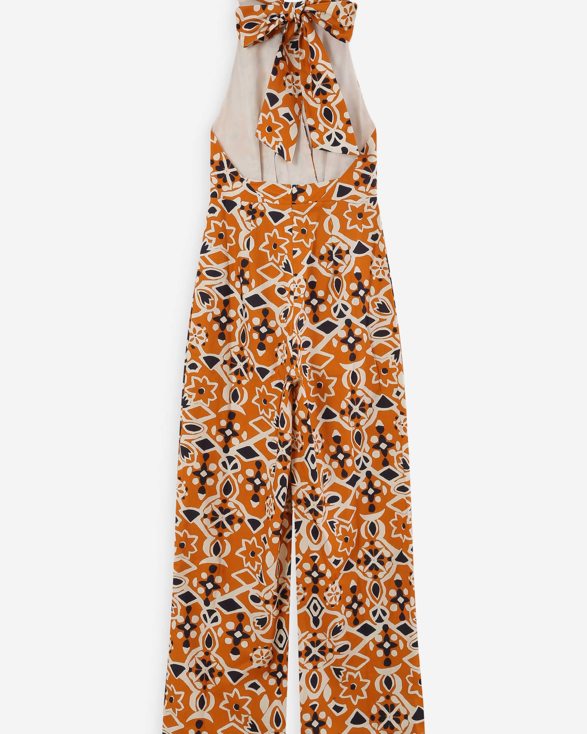 Combinaison pantalon cognac Vanina