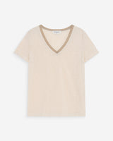 Camiseta de manga corta con escote en V amande Vasco