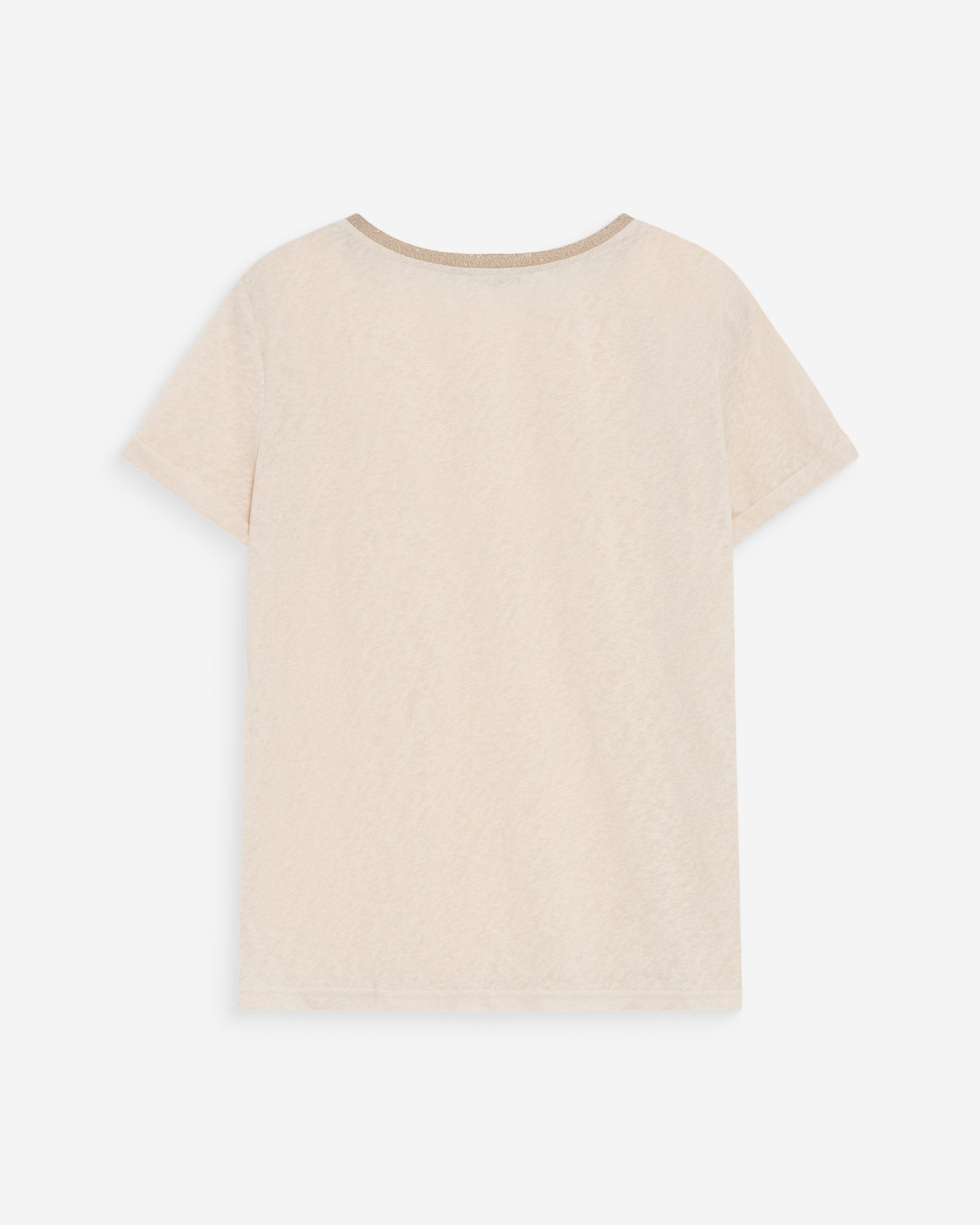 Camiseta de manga corta con escote en V amande Vasco