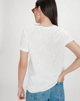 T-shirt col V ivoire Vasco