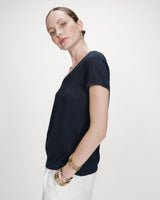 Camiseta de manga corta con escote en V marine Vasco