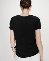 T-shirt col V noir Vasco