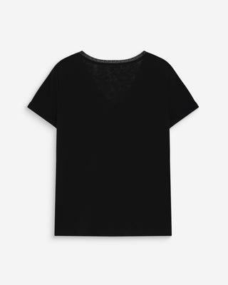T-shirt col V noir Vasco