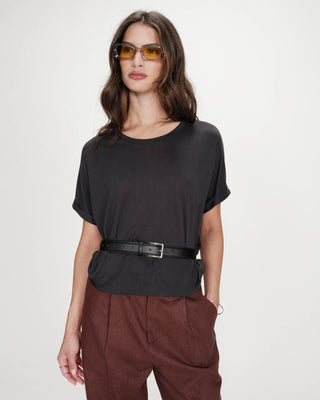 T-shirt oversize en modal carbone Parma