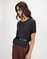 T-shirt oversize en modal carbone Parma