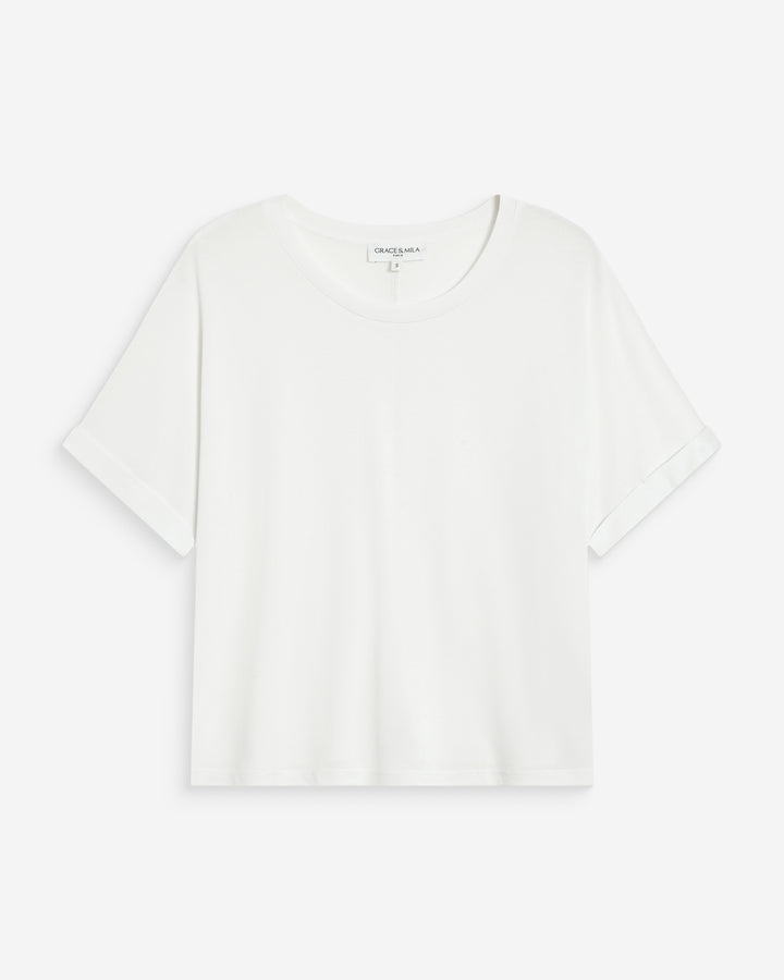 T-shirt oversize en modal ivoire Parma