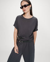 T-shirt oversize en modal marine Parma
