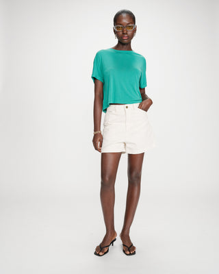 T-shirt oversize en modal vert Parma