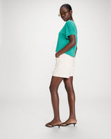 Camiseta oversize de modal con cuello redondo vert Parma