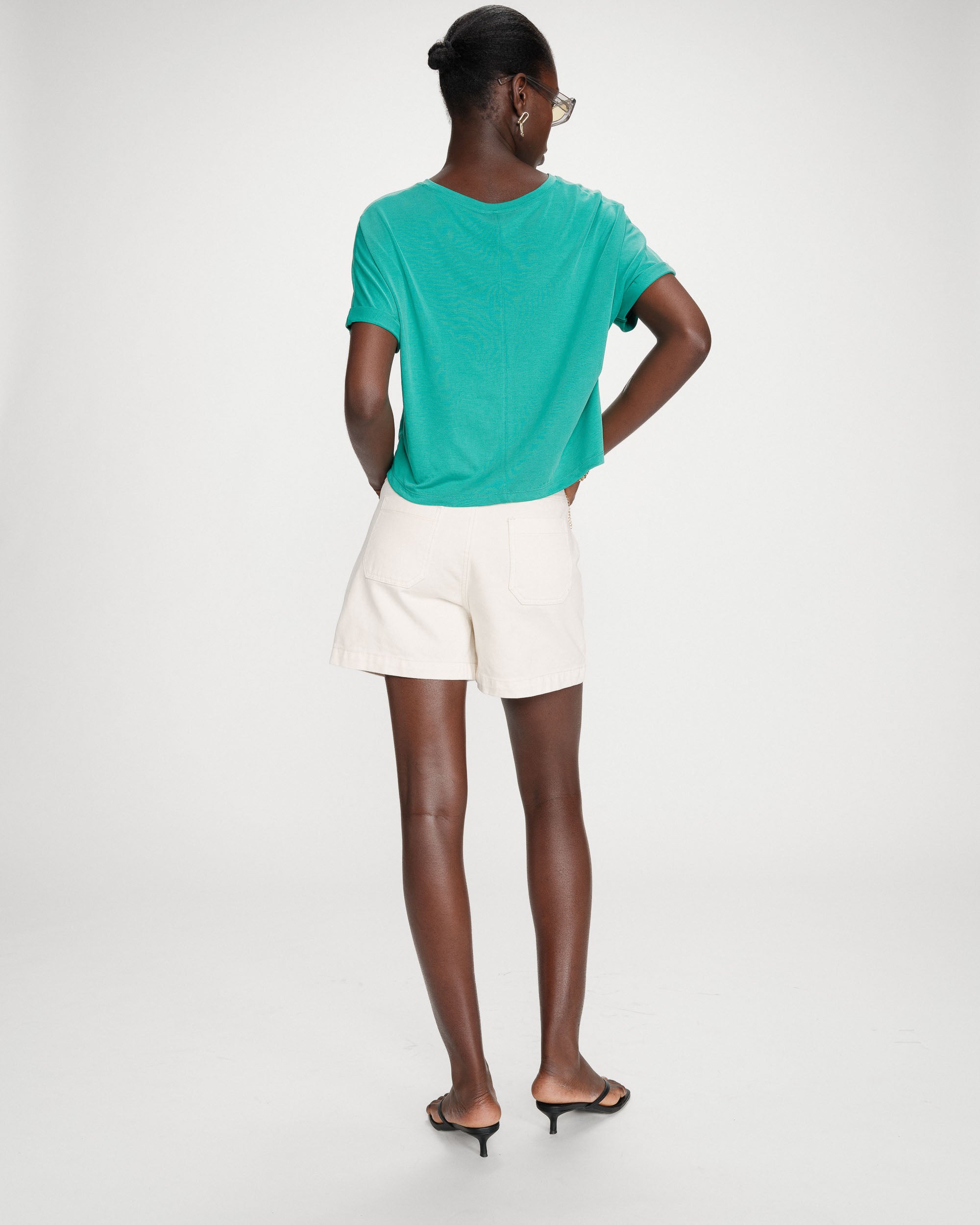 T-shirt oversize en modal vert Parma