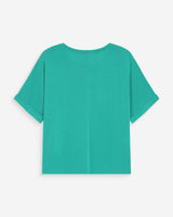 Camiseta oversize de modal con cuello redondo vert Parma