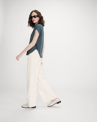 Chemise en lin emeraude Perez