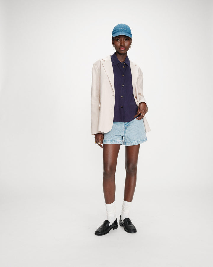 Camisa de lino marine Perez