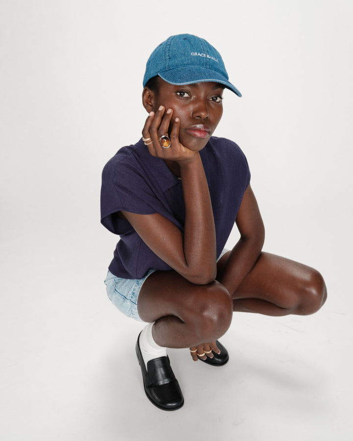 Camisa de lino marine Perez