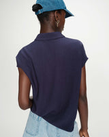 Chemise en lin marine Perez