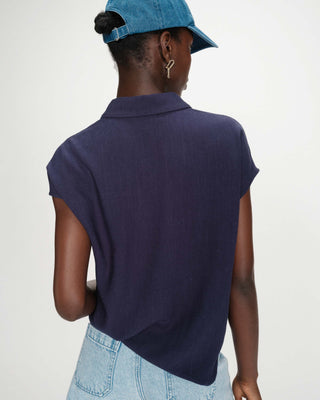 Chemise en lin marine Perez