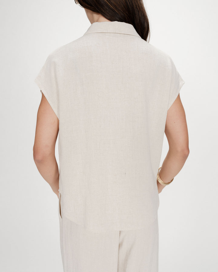 Camisa de lino sable Perez