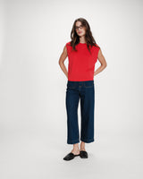 Camiseta amplia sin mangas de modal fuchsia Rimbaud