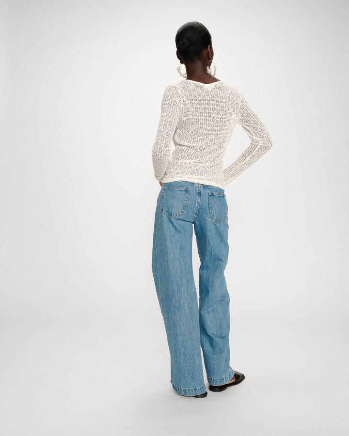 Top en dentelle ecru Venezia