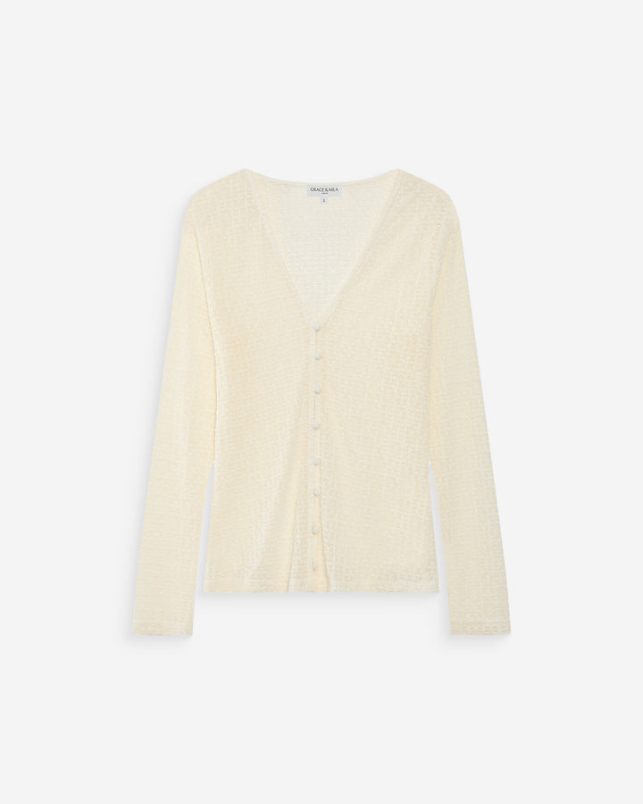 Top de encaje ecru Venezia