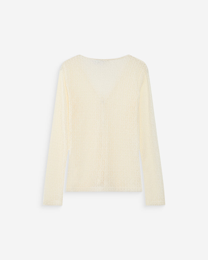 Top de encaje ecru Venezia