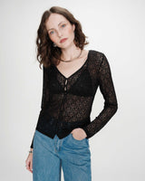 Top en dentelle noir Venezia