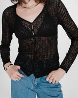 Top en dentelle noir Venezia