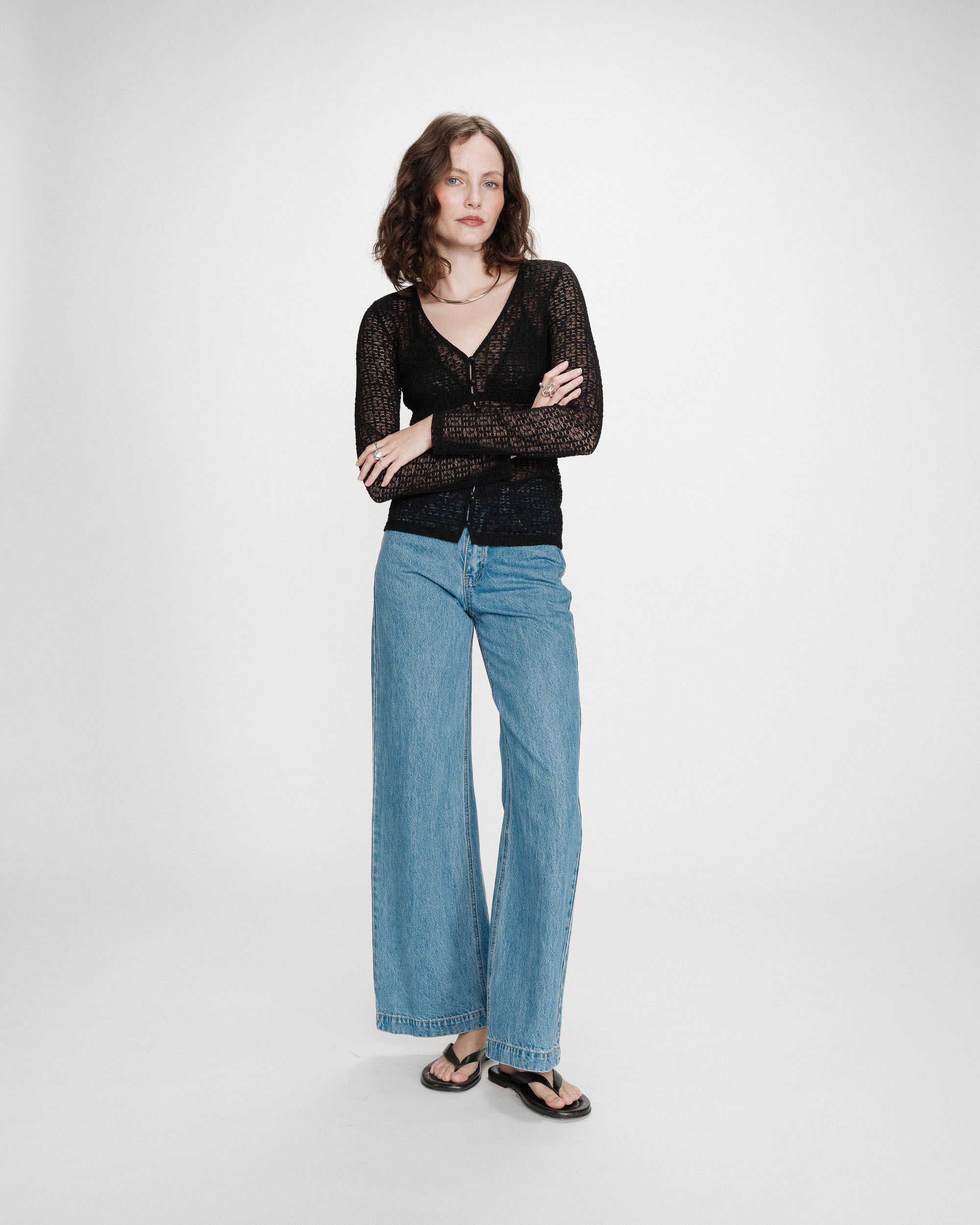 Top en dentelle noir Venezia