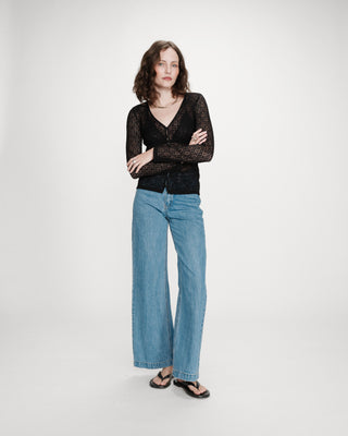 Top en dentelle noir Venezia