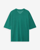 Cardigan en maille ajourée vert Vadim