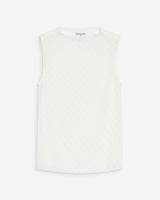 Top col rond en dentelle ivoire Vintie