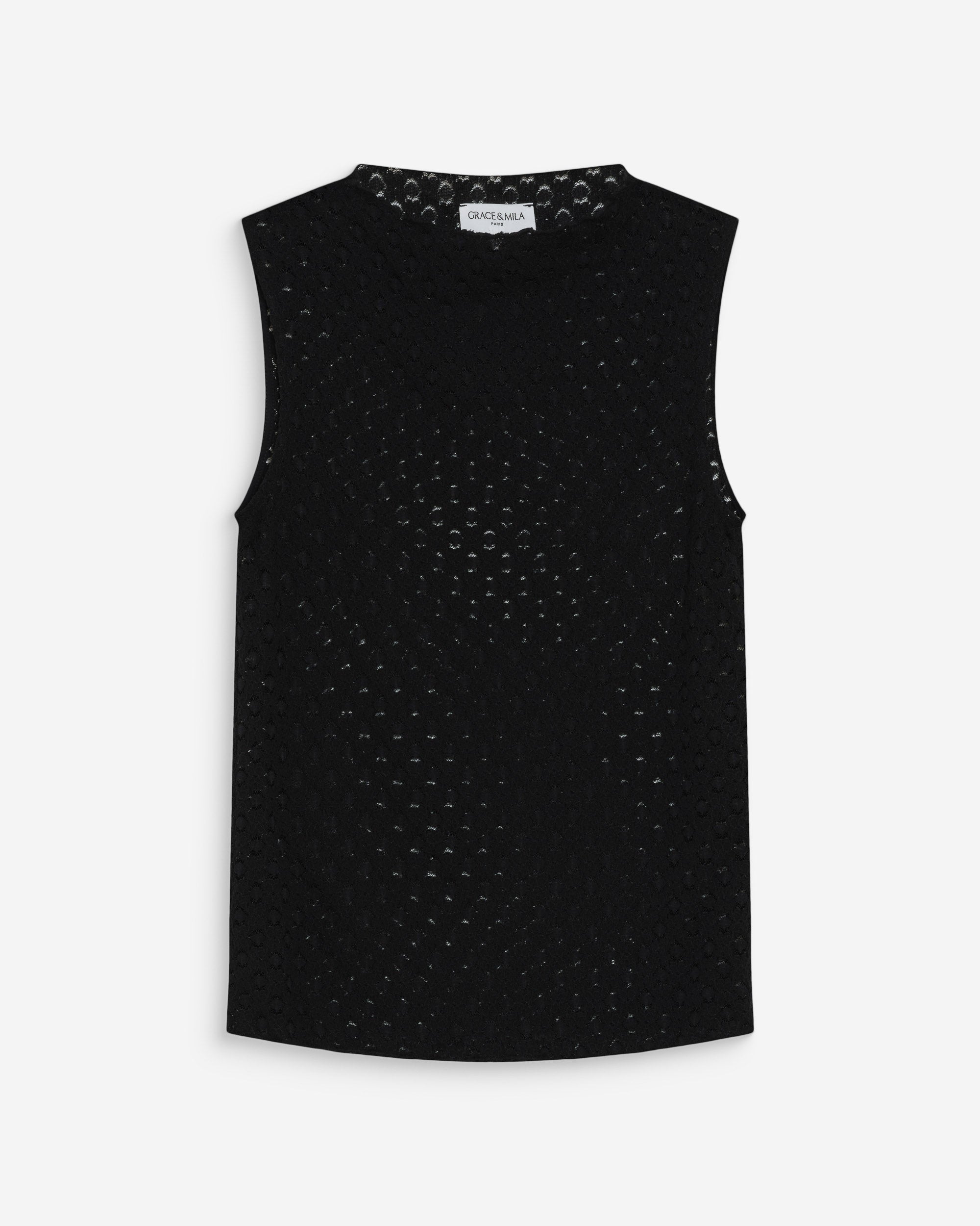 Top de encaje noir Vintie