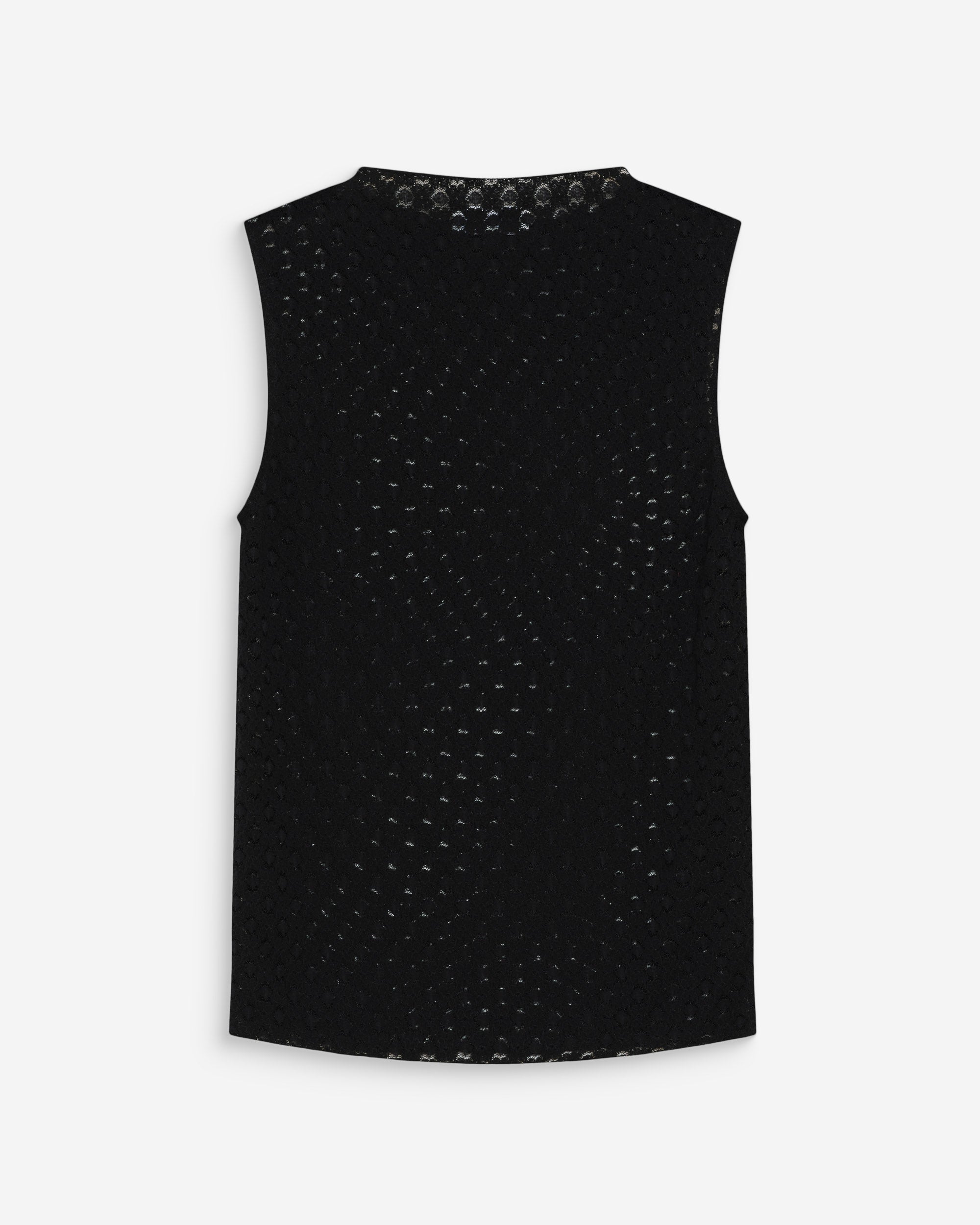 Top col rond en dentelle noir Vintie