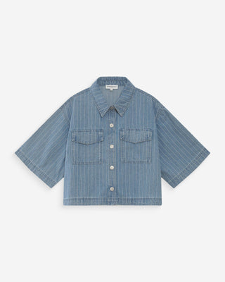 Chemise courte en jean stripedblue Vita