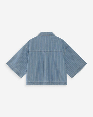 Chemise courte en jean stripedblue Vita